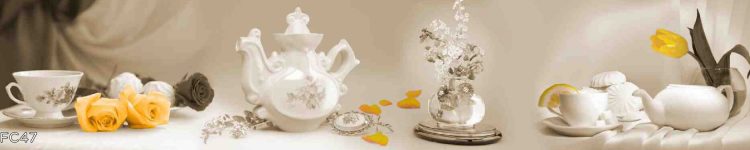 Sticlă printată cu ceașcă de cafea aromată pentru bucătărie contemporană