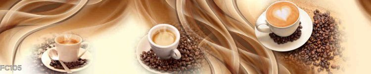 Panou din sticlă cu cafea aromată și boabe de cafea pentru decor elegant