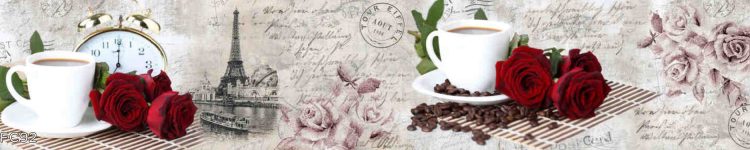 Panou din sticlă cu cafea și desert pentru amenajare modernă