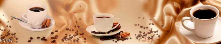 Sticlă printată cu cafea, scorțișoară și boabe aromate pentru bucătărie modernă