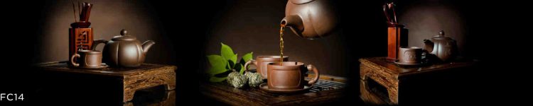 Sticlă printată cu cești de cafea și boabe aromate pentru bucătărie elegantă